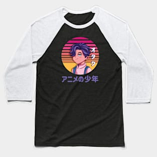 Kawaii Anime Boy Baseball T-Shirt